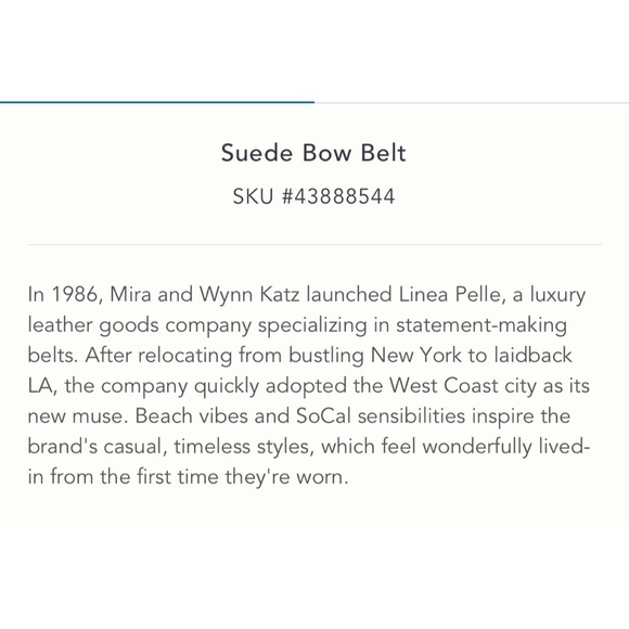 NWT Anthropologie Suede Bow Belt - Picture 4 of 5